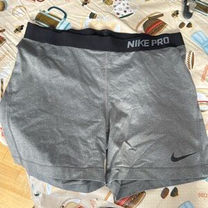 Nike Pro Spandex shorts. Womens XL. grey